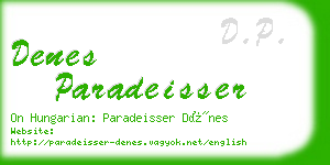 denes paradeisser business card